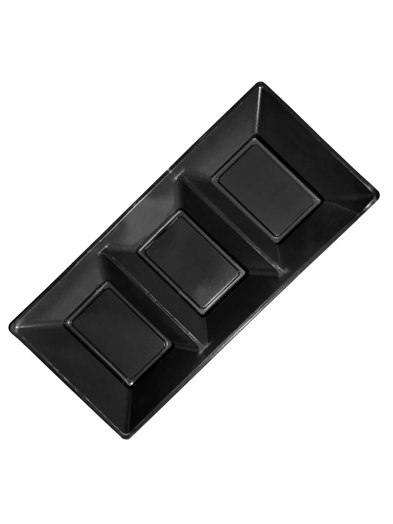 Bandeja Rectangular Plastico 3 Espacios 3 Unidades