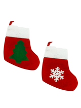 Calcetin De Navidad Mini Simples 12 Unidades