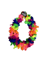 Collar Fluor Flor Hawaiano 6 Unidades