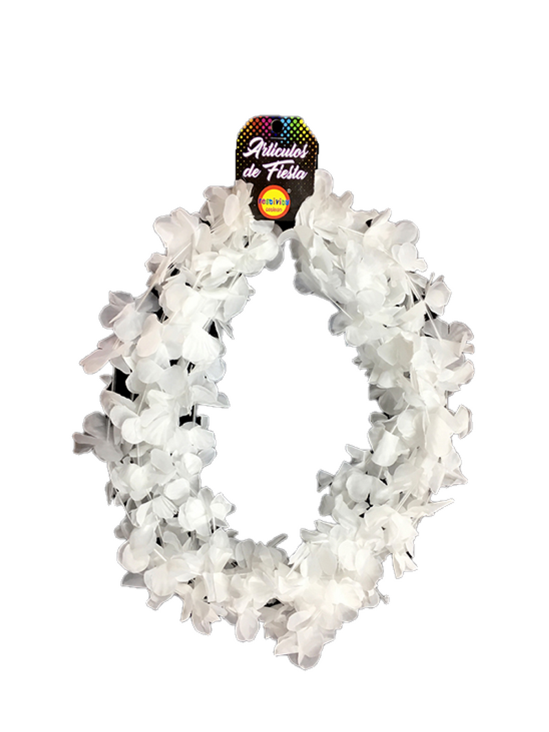 Collar Flor Hawaiano Liso 6 Unidades