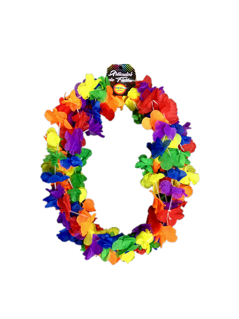 Collar Flor Hawaiano Liso 6 Unidades