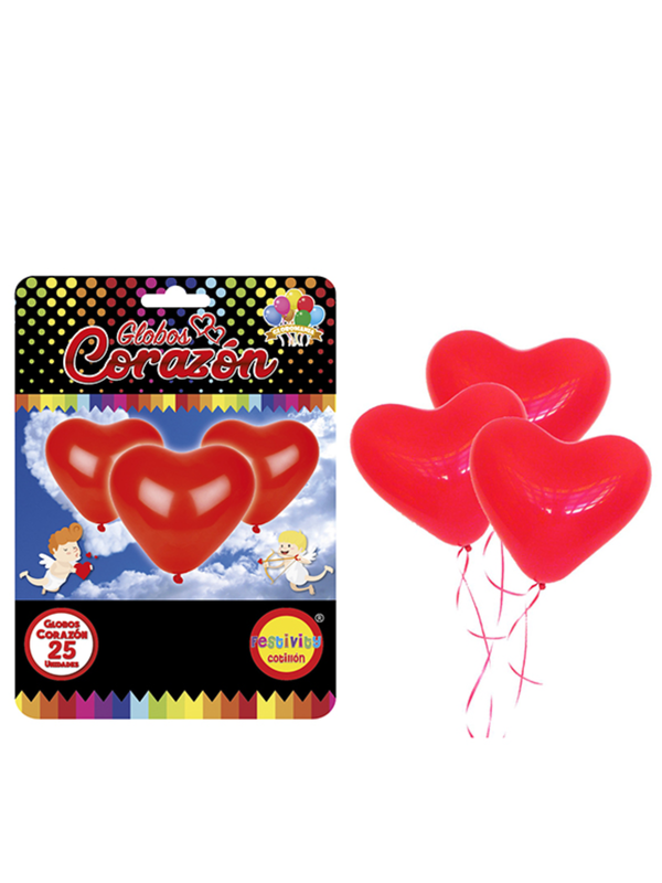 Globo Diseño Corazon 25 Unidades