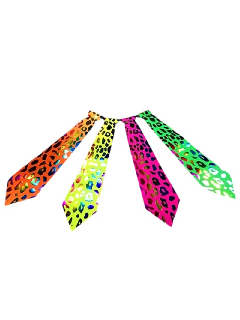 Corbata Carton Fluor Animal Arcoiris 6 Unidades