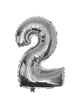 Globo Metálico 32´ Número Plateado 1 Unidad