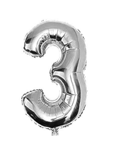Globo Metálico 32´ Número Plateado 1 Unidad