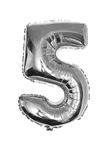 Globo Metálico 32´ Número Plateado 1 Unidad