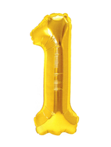 Globo Metálico 32´ Numero Dorado 1 Unidad