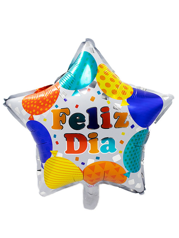 Globo Metálico 18´ Estrella Feliz Dia Globitos