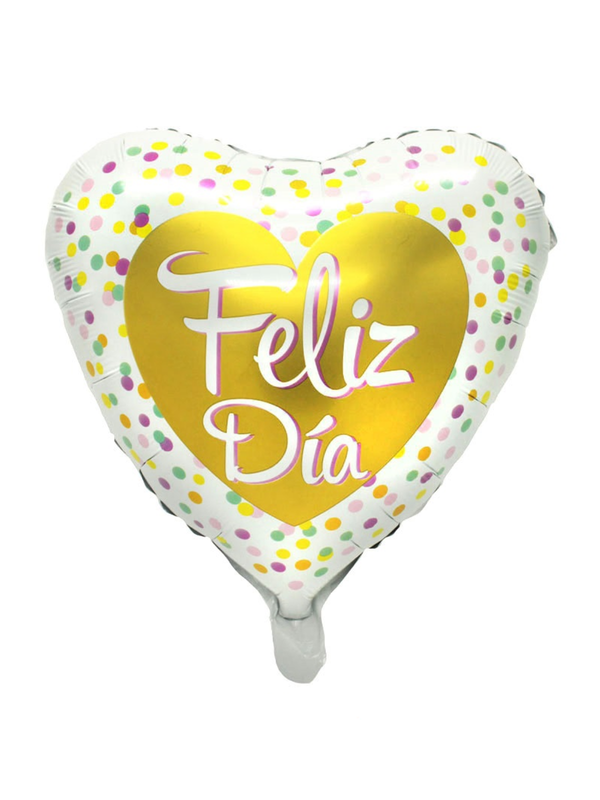 Globo Metálico 18´ Corazón Feliz Día Golden