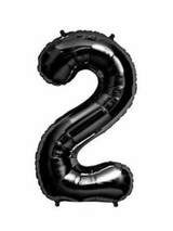 Globo Metálico 32´ Número Negro 1 Unidad