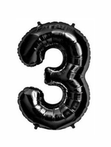 Globo Metálico 32´ Número Negro 1 Unidad