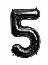 Globo Metálico 32´ Número Negro 1 Unidad