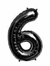 Globo Metálico 32´ Número Negro 1 Unidad