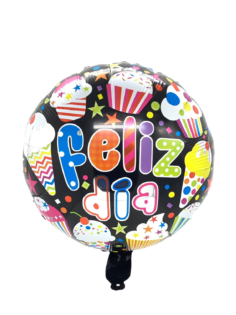 Globo Metálico 18´ Redondo Feliz Día Cup cake