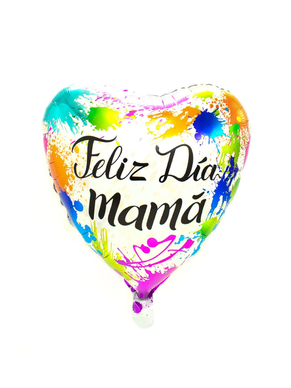 Globo Metálico 18´ Corazón Feliz Día Mama Paint 1 Unidad