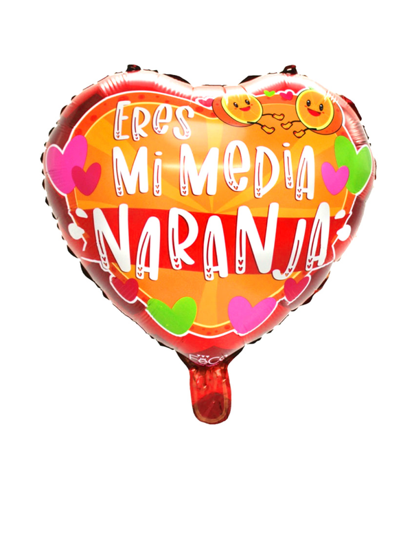 Globo Metálico 18´ Corazón Eres Mi Media Naranja 1 Unidad