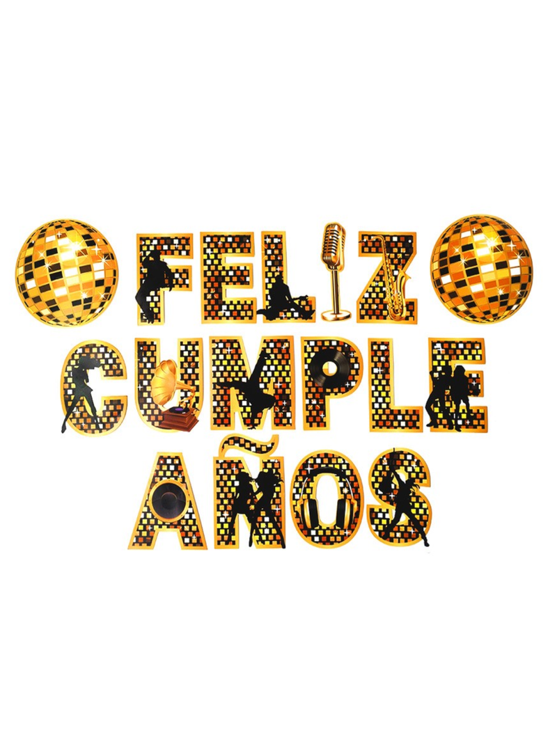 Guirnalda Feliz Cumpleaños Disco 4 Metros 1 Unidad