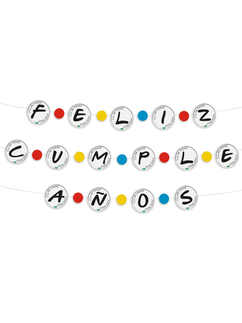 Guirnalda Feliz Cumpleaños Friends 4 Metros 1 Unidad