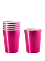 Vaso Carton 7 Oz Metalic 6 Unidades