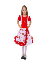 Vestido Huasa Chinita Floreado Rojo/Blanco 1 Unidad