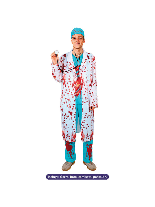 Disfraz Halloween Cirujano Zombie 1pcs (Niño/Adulto)