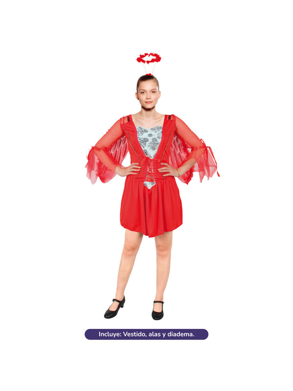 Disfraz Halloween Angel Rojo 1pcs