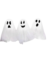 Adorno Halloween Estaca 3 Fantasmas LED 30cm 1pcs
