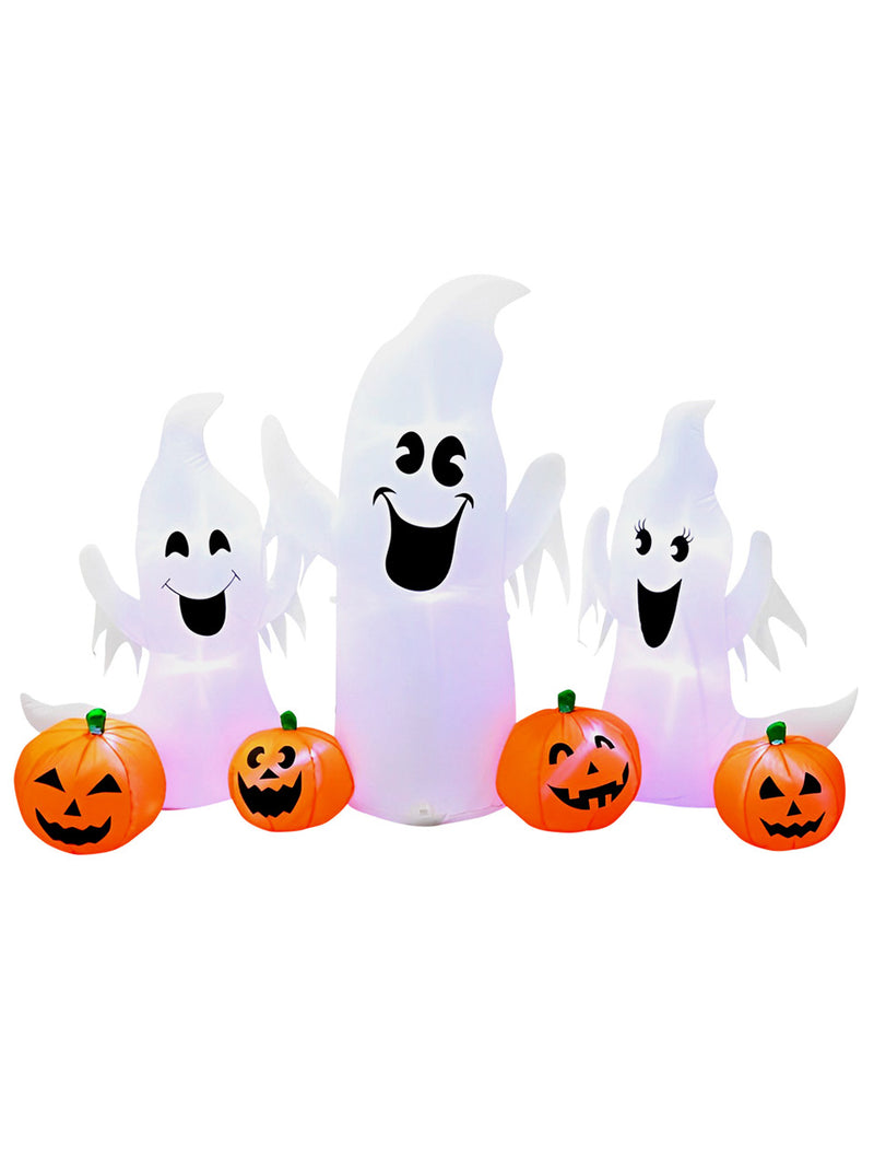 Adorno Halloween Familia Fantasma Inflable LED 180cm
