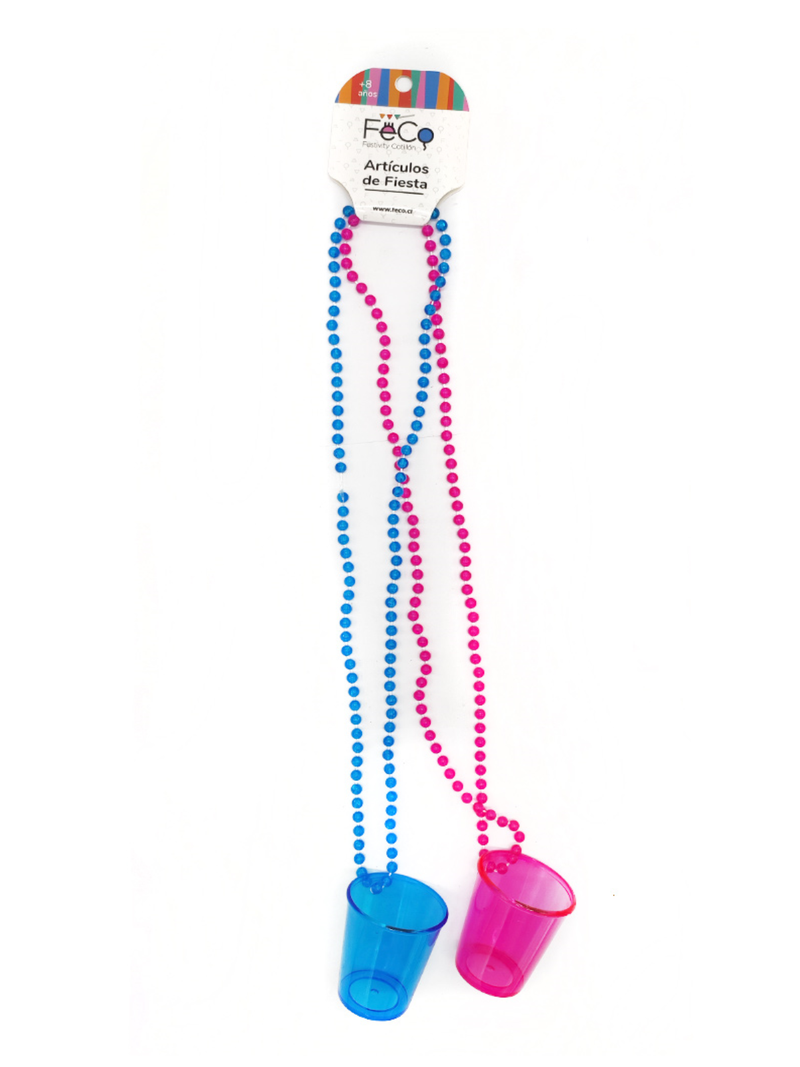 Collar Beads Shots Neon 2 Piezas 1 Unidad