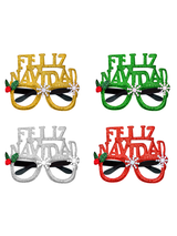 Lente Feliz Navidad Glitter 12 Unidades