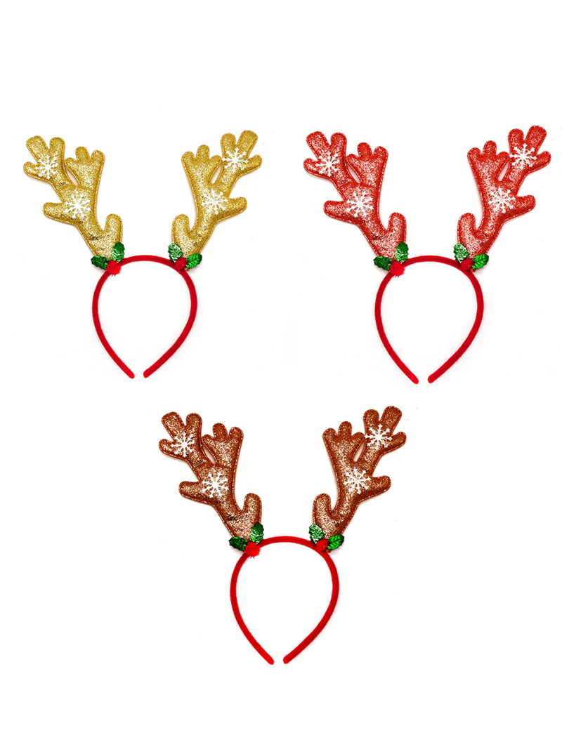 Cintillo Reno Largo Brillo Glitter 1 Unidad