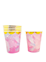 Vaso Cartón 7 OZ Marmoleado 6 Unidades