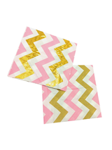 Servilletas Chevron Metalic 33 X 33 Cm 12 Unidades