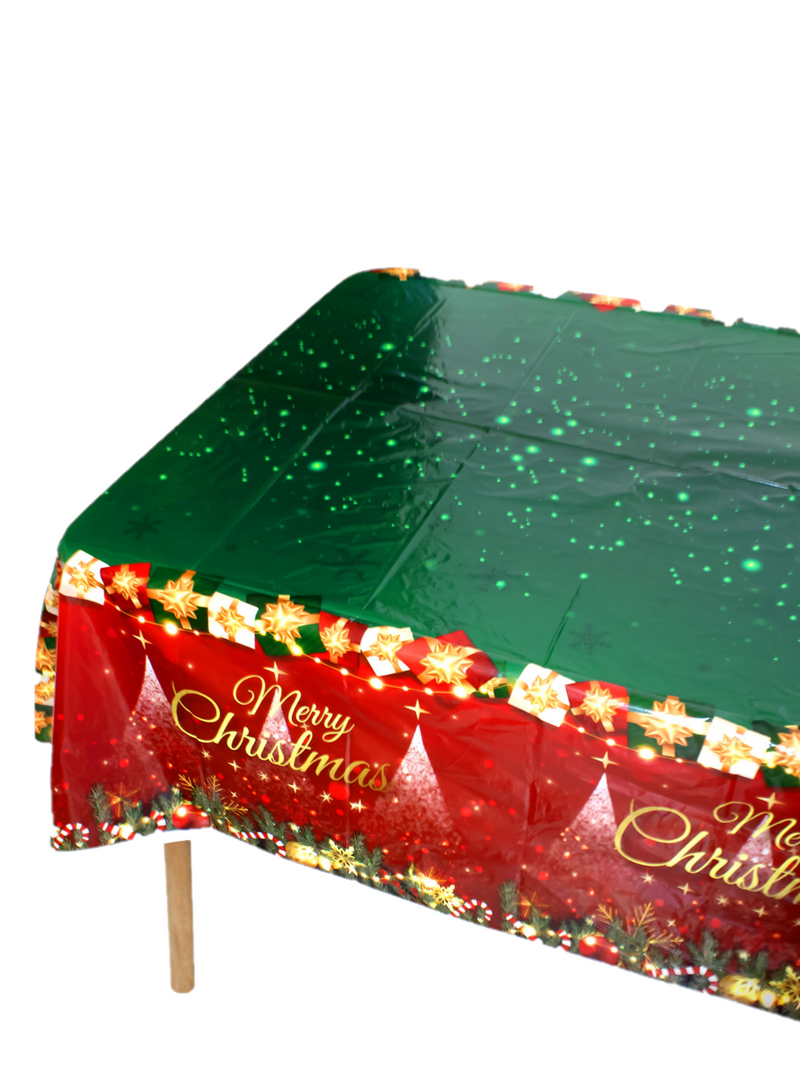 Mantel Plastico 137 x 274 Cm Merry Christmas 1 Unidad