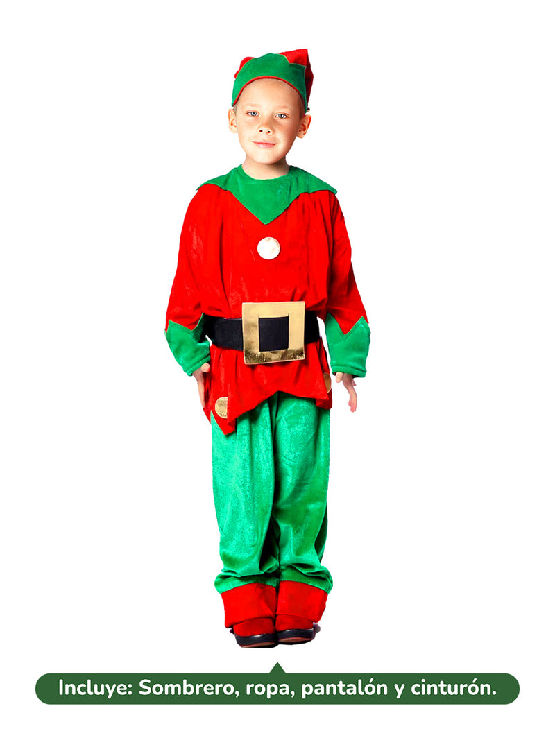 Traje Elfo Infantil Niño 1 Unidad