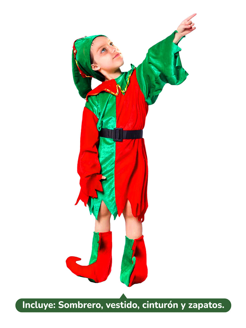 Traje Elfo Infantil Niña 1 Unidad