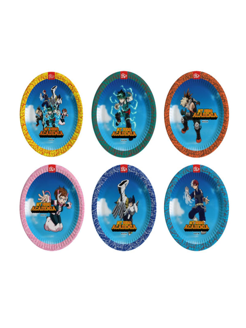 Platos 7 Redondo My Hero Acedemia  X 6 Unidades