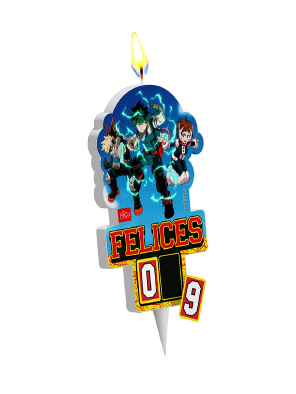 Vela 2D Adesivo My Hero Academia X 1 Unidad