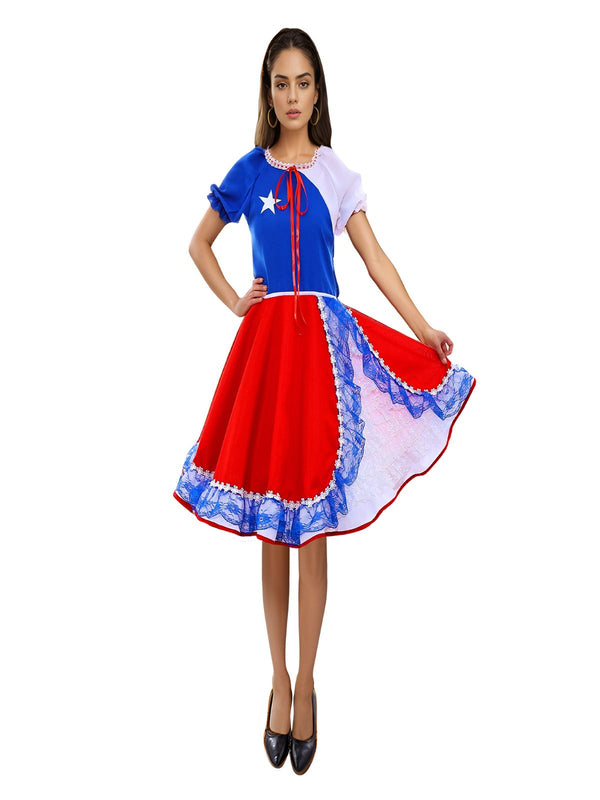 Vestido Huasa Chinita Bandera
