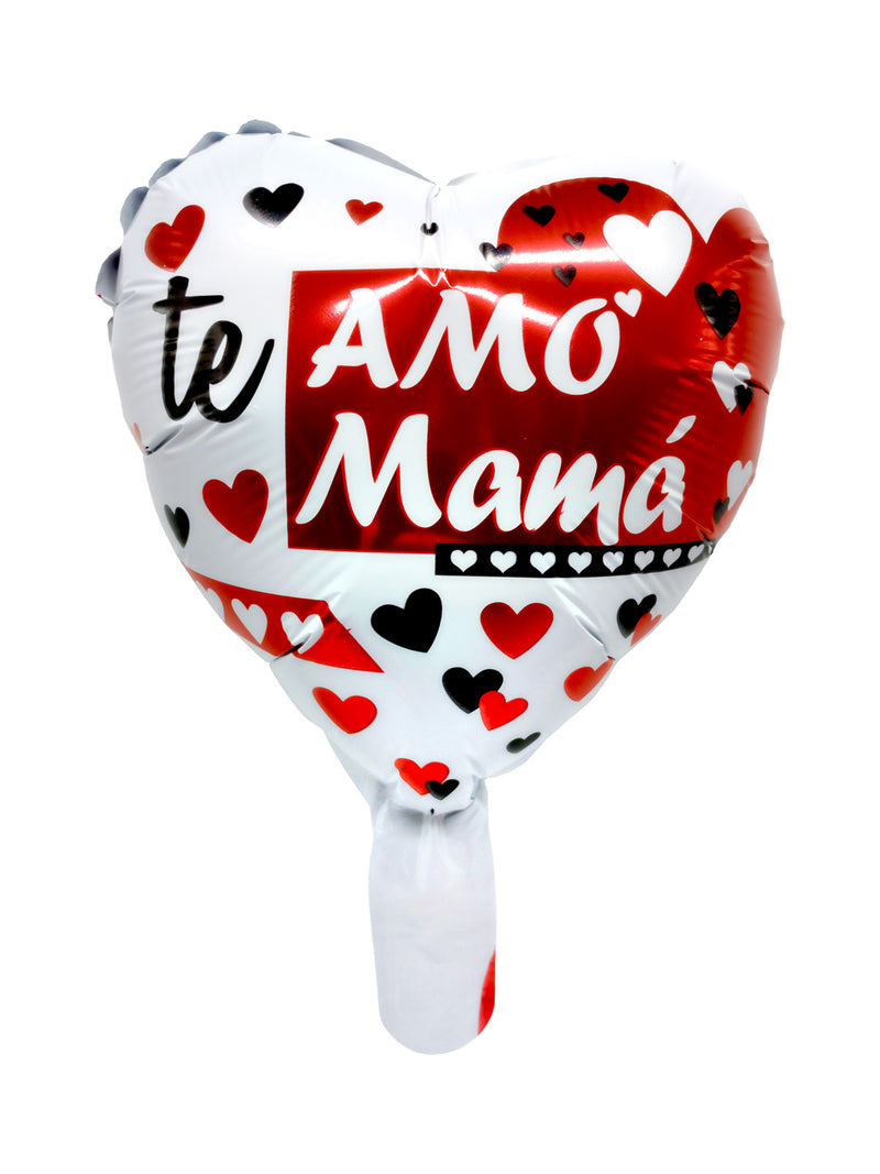 Globo Metalico 10 Te Amo Mama X 50 Unidades