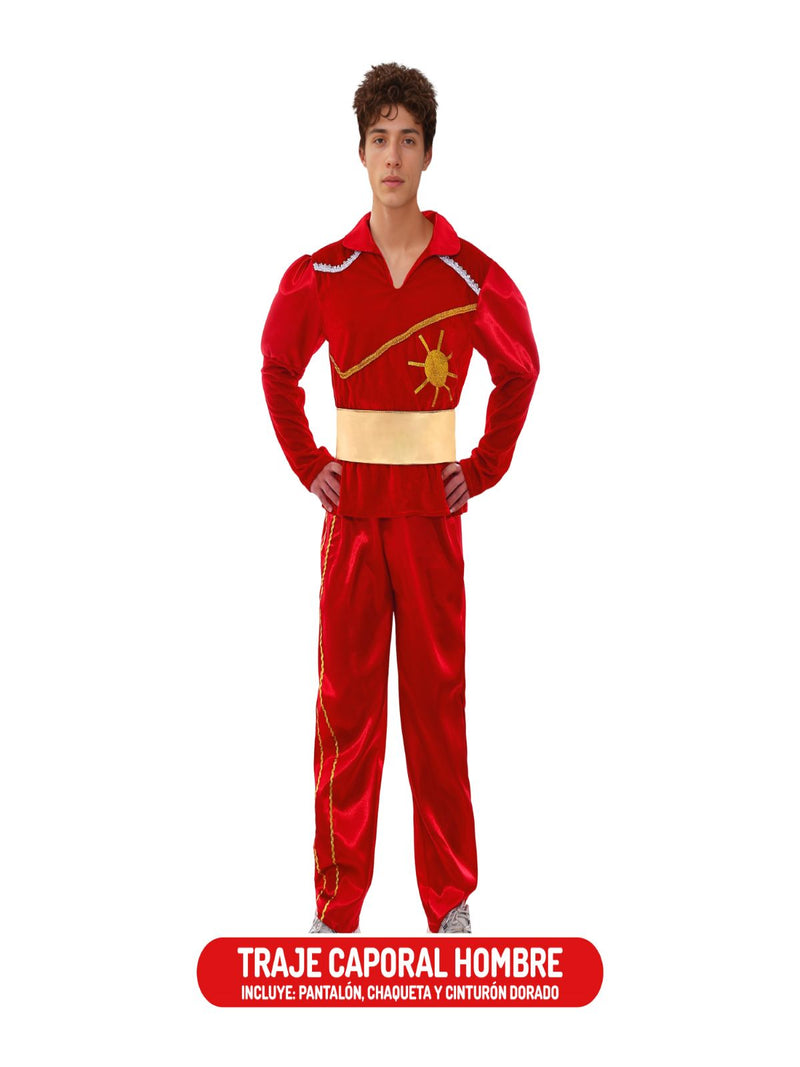 Traje Caporal Hombre  Rojo