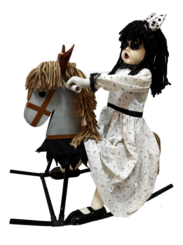 Muñeca En Caballo Mecedor Animatronics 72 Cm X 1 Unidad