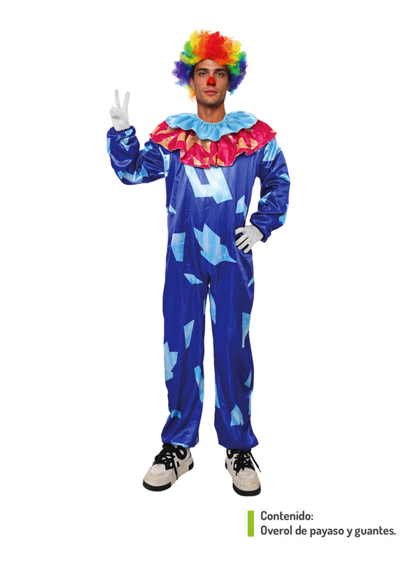 Traje Adulto Payaso Azul