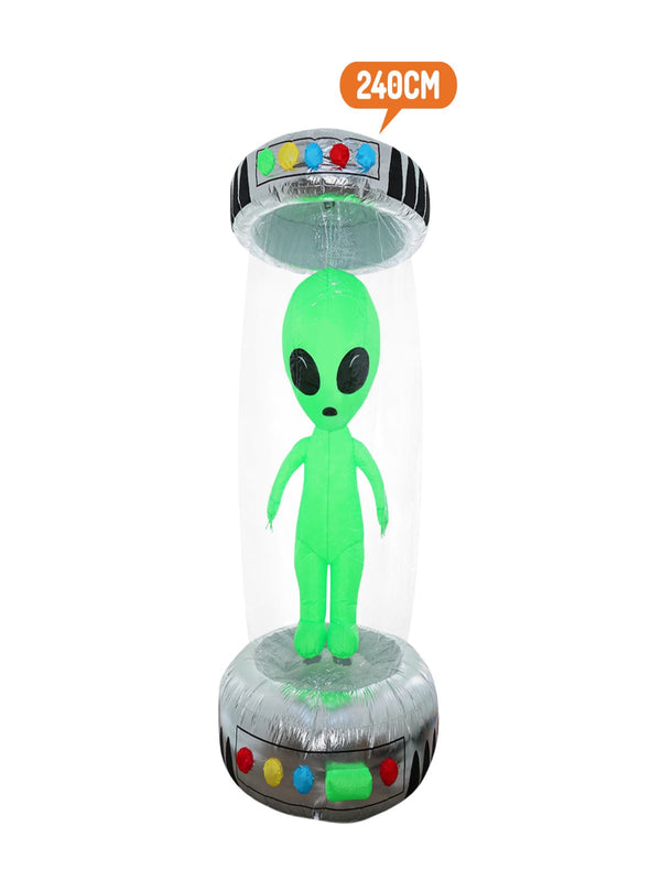 Deco Capsula Alien Inflable Led 240 Cm