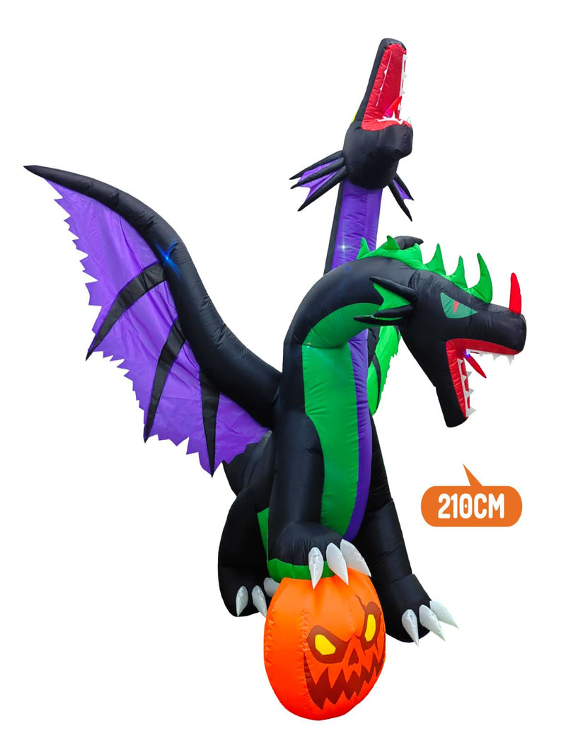 Deco Dragon Inflable Led 210 Cm