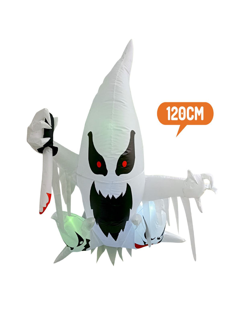 Deco Fantasma Puerta Inflable Led 120 Cm