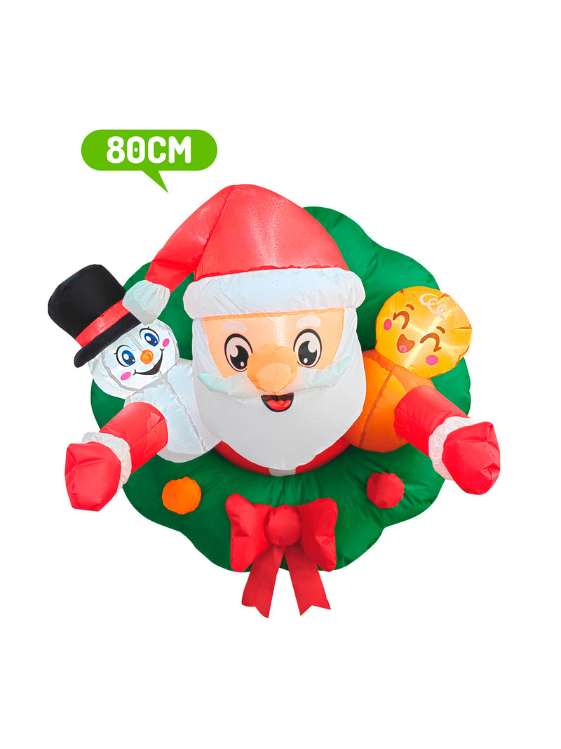 Deco Puerta Navidad inflable Led 80 CM