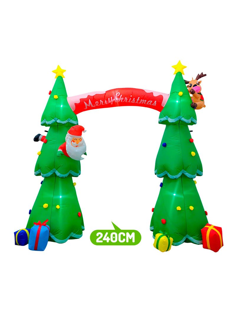 Deco Arco Navidad Inflable Led 240Cm