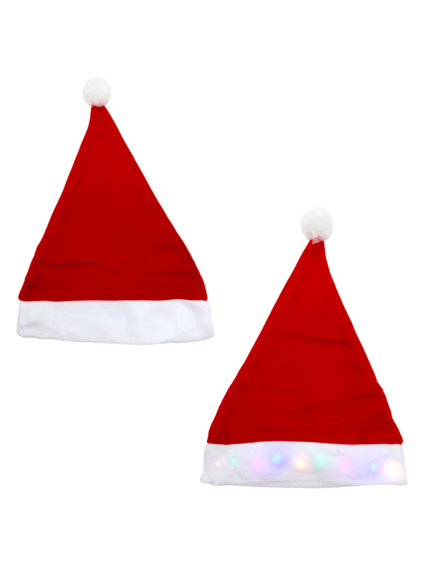 Gorro Navidad Led X 12 Unidad