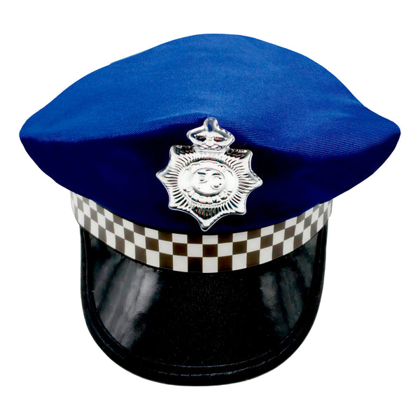 Sombrero Adulto Policia Azul  X 1 Unidad